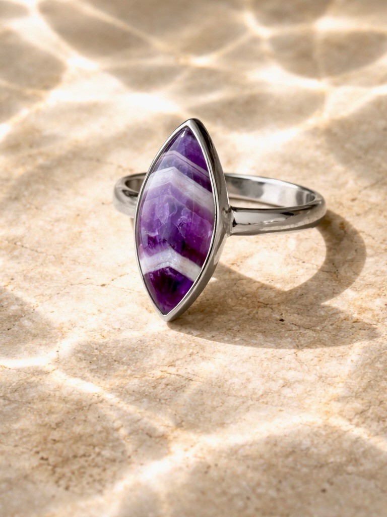 New Chevron Amethyst Ring 99$